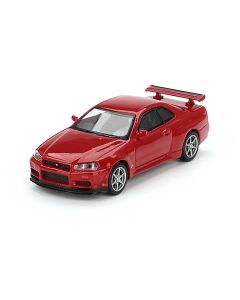 Nissan Skyline GT-R (R34) V-Spec 1:64 Modellauto Miniatur 1/64 Red Rot MGT00796