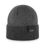 Audi Wende Strickmütze schwarz grau Mütze Beanie Wintermütze 3132402100