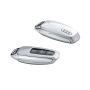 Original Audi Schlüsselblende Audi Ringen für Fahrzeugschlüssel Schlüssel Cover Florettsilber 4N0071208A Z7G