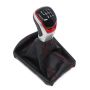Original Golf 8 GTI Schaltknauf Schalthebelknopf Manschette Golfball Schwarz Rot 5H1711113H QOV