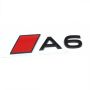 Original Audi A6 Schriftzug Schwarz Audi Sport Raute Rot Emblem Aufkleber Logo 85E853740A 5FQ