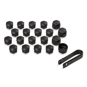 Skoda Abdeckkappen für Sicherheitsschrauben Set schwarz matt 000071215N 01C