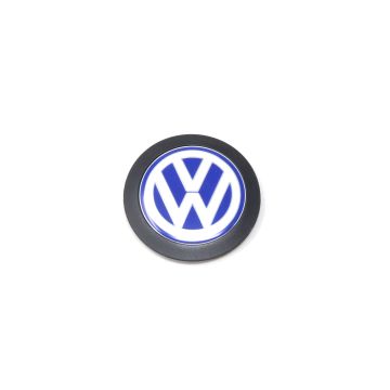 Original VW Emblem für Motorabdeckung 038103940F Logo Abdeckung Blau Weiß 90mm Zeichen Motorraum