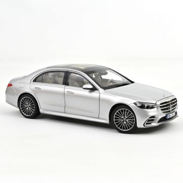 Mercedes Benz S Klasse AMG Line 2021 Brillantsilber 1:18 Modellauto Norev 183805