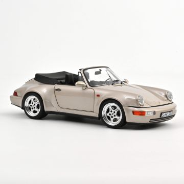 Porsche 911 Turbo Look Cabriolet 1992 Zermattsilber metallic 1:18 