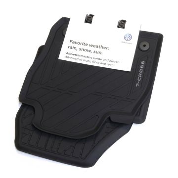 VW T-Cross Allwetterfußmatten vorn hinten 4 tlg. Gummimatten Fußmatten T Cross Volkswagen Original