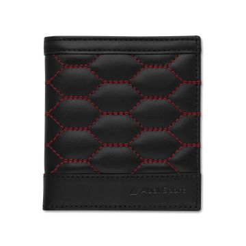 Audi Sport Herren Minibörse Leder 3152201300 Schwarz Rot Geldbörse Portemonnaie Wallet Leather Small