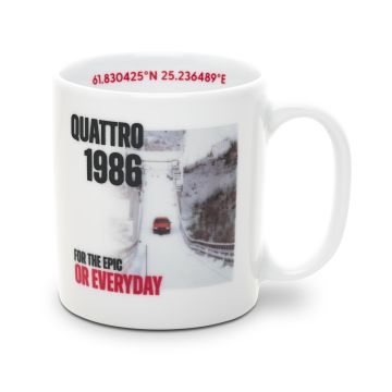 Audi Kaipola `86 Tasse weiß Kaffeebecher Kaffeetasse Porzellantasse 3292500900