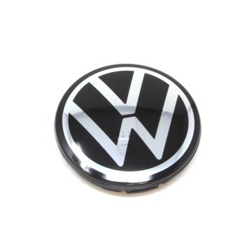 Original VW Nabenkappe Alufelge Schwarz Chrom Nabenabdeckung Nabendeckel 60mm 571601171 FOD