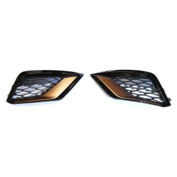 Seat Leon Cupra Gitter vorn Dekor Blenden Kupfer Schwarz Hochglanz 5F0071617