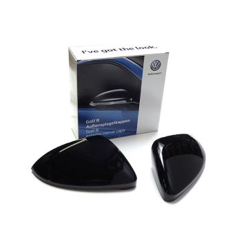 VW Original Golf 7 R Spiegelkappen Set Schwarz Hochglänzend 5G0072530A Kappen Sport