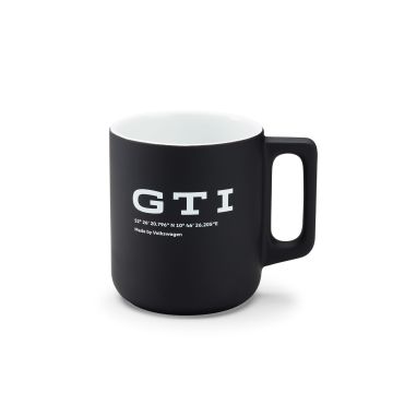 VW GTI Kaffeebecher Schwarz 360ml Tasse 5HV069601A Kaffeetasse Becher Porzellan Volkswagen Original
