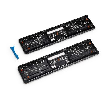 Kennzeichenhalter VW GTI Schwarz Nummernschildhalter 2 Stück SET 5HV087703A