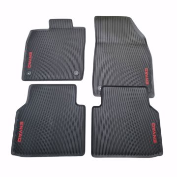 Skoda Enyaq Allwetterfußmatten Fußmatten Gummimatten Schwarz Rot 5LA061500B