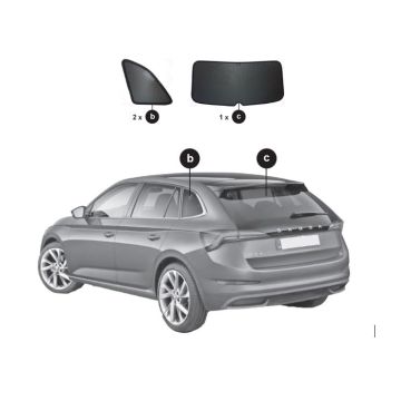 Skoda Scala Kamiq Sonnenschutz Set Heckscheibe Kofferraumseitenscheiben 657064361