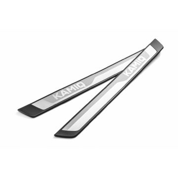 Skoda Kamiq Einstiegsleisten vorn links rechts Alu mit Schriftzug 658071303A