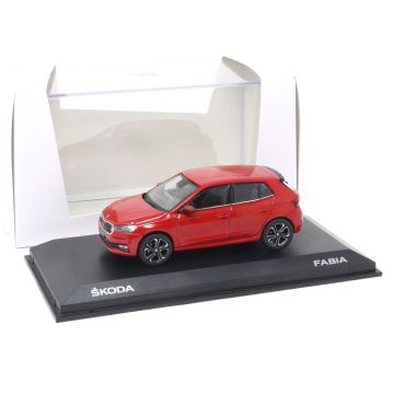 Skoda Fabia IV Modellauto 1:43 Velvet Rot Miniatur 1/43 A07 6VA099300 F3P Red Original