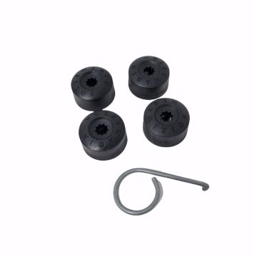 4x Radschraubenkappe für Radsicherungsschrauben Kappe Radschraube Original VW Sharan T4 T5 7M3601173A 01C Alhambra Seat M14