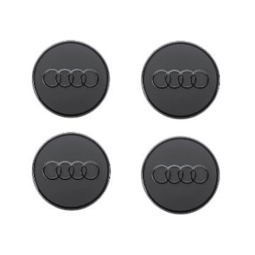 Audi 4 Stk. Nabenkappen Schwarz Nabendeckel Kappen Felgendeckel 85H071006A
