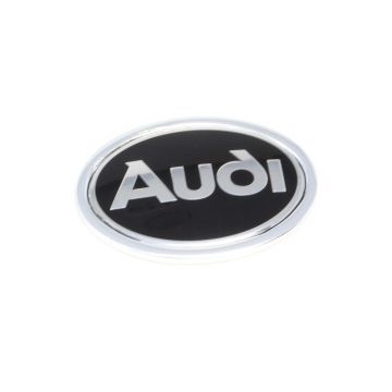 Original Audi Zeichen Schwarz Chrom Kotflügel 895853621A 01C Plakette Emblem Logo