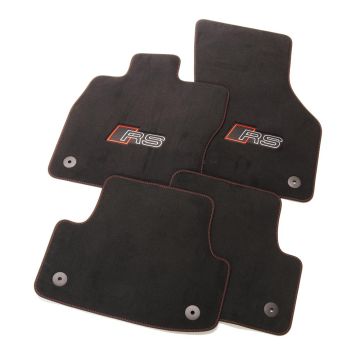 Audi RS3 Premium Textilfußmatten 4 tlg. Velours Fußmatten Schwarz Rot 8V4863011E MUK
