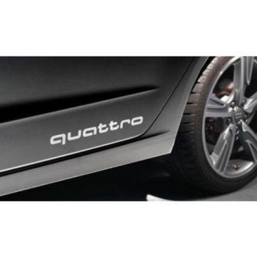 Audi Original Dekorfolie quattro Schriftzug Eissilber Aufkleber 4G0064317 X7W