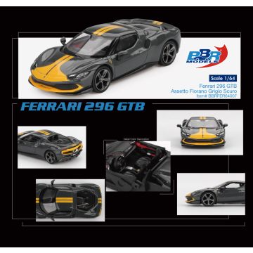 Ferrari 296 GTB Assetto Fiorano Grigio Scuro 2024 1:64 
