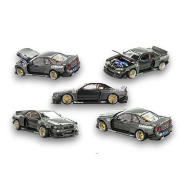 Nissan Skyline GT-R (R34) Kaido Works GReddy V2 Modell 1:64 KHMG222