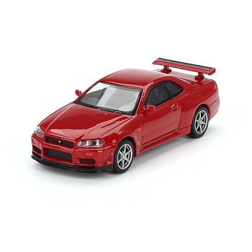 Nissan Skyline GT-R (R34) V-Spec 1:64 Modellauto Miniatur 1/64 Red Rot MGT00796