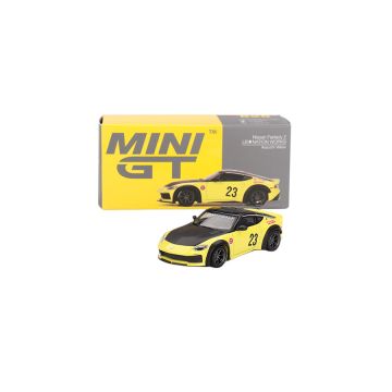 Nissan Z LB LB Nation Works Ikazuchi Yellow 2024 1:64 Modellauto MGT00826-L