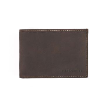 Mini Geldbörse Skoda Superb Vintage Rindleder Braun Portemonnaie MVF64-009