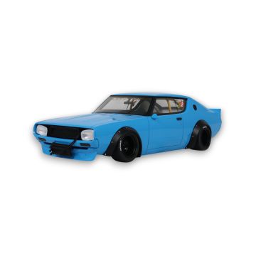Nissan Skyline 2000 GT R KPGC110 By LB Works Blue 2024 1:18 